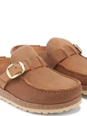 Birkenstock Brown Slip-On Buckle Clog